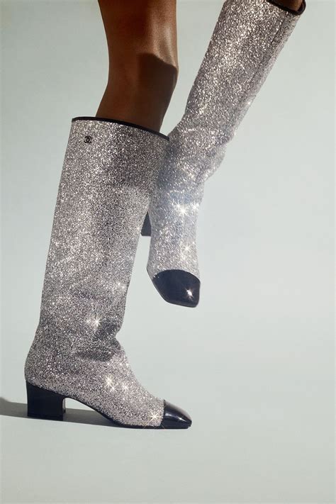 chanel boots 2017 glitter|SPARKLING BOOTS .